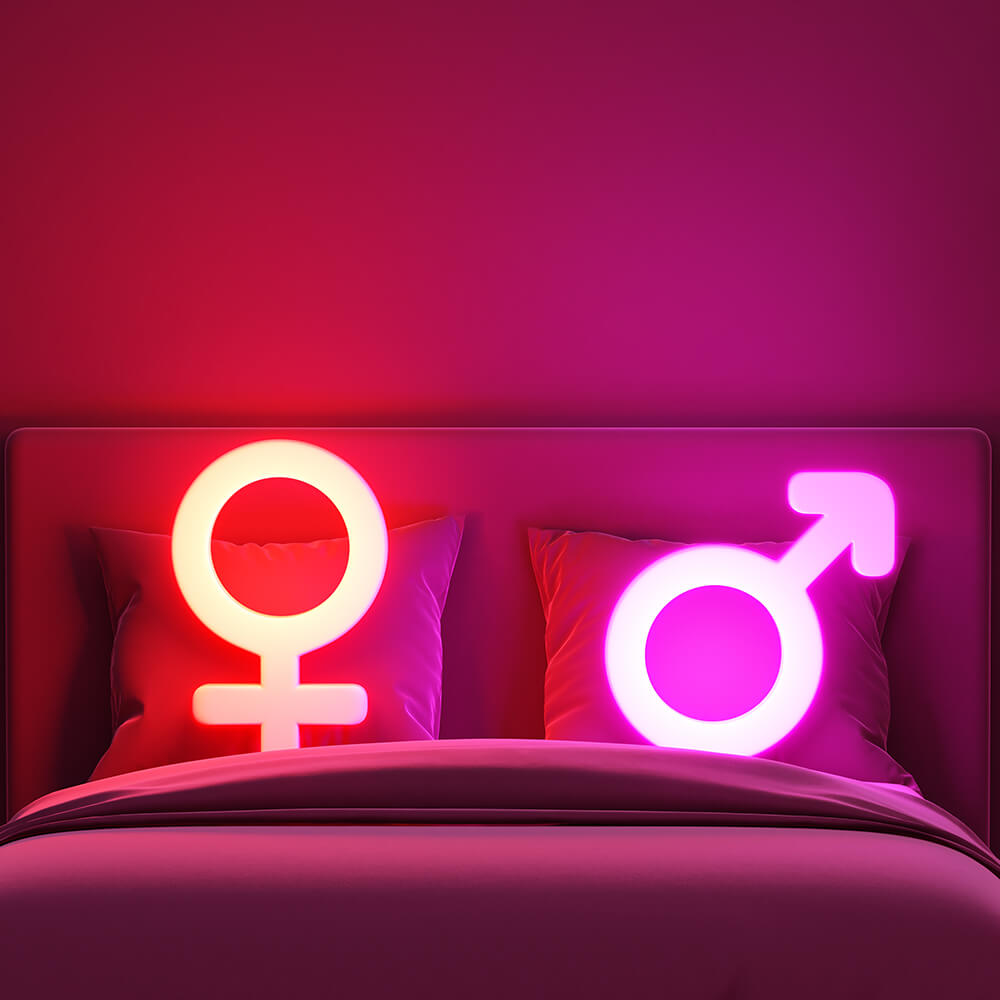Opposite sex in bed